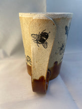 Load image into Gallery viewer, Squash, Butterfly, and Bumblebee ArtPrize Mug - floating orange