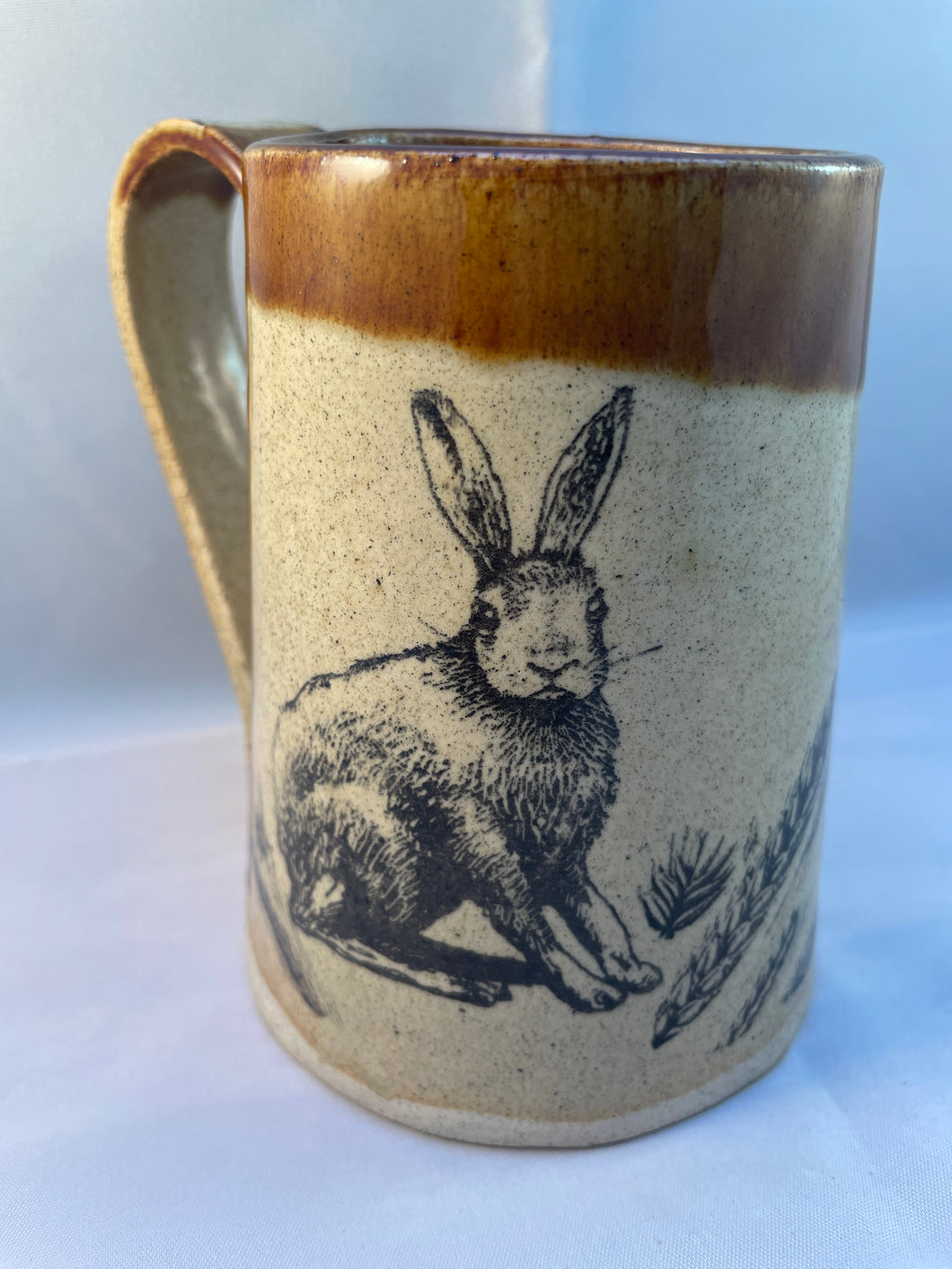 Rabbit and Grain ArtPrize Mug - floating orange