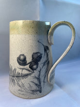 Load image into Gallery viewer, Squirrel, Fern, and Acorn ArtPrize Mug - olive
