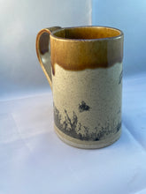 Load image into Gallery viewer, Bobwhite Quail, Meadow, and Bumblebee ArtPrize Mug - floating orange
