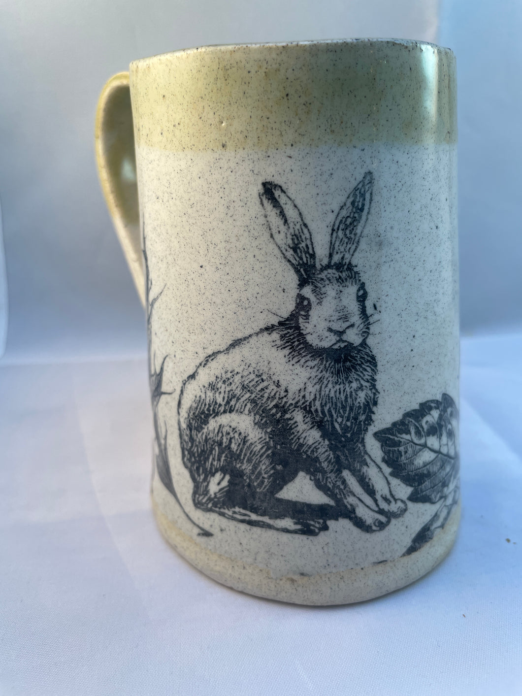 Rabbit, Acorn, and Leaves ArtPrize Mug - olive
