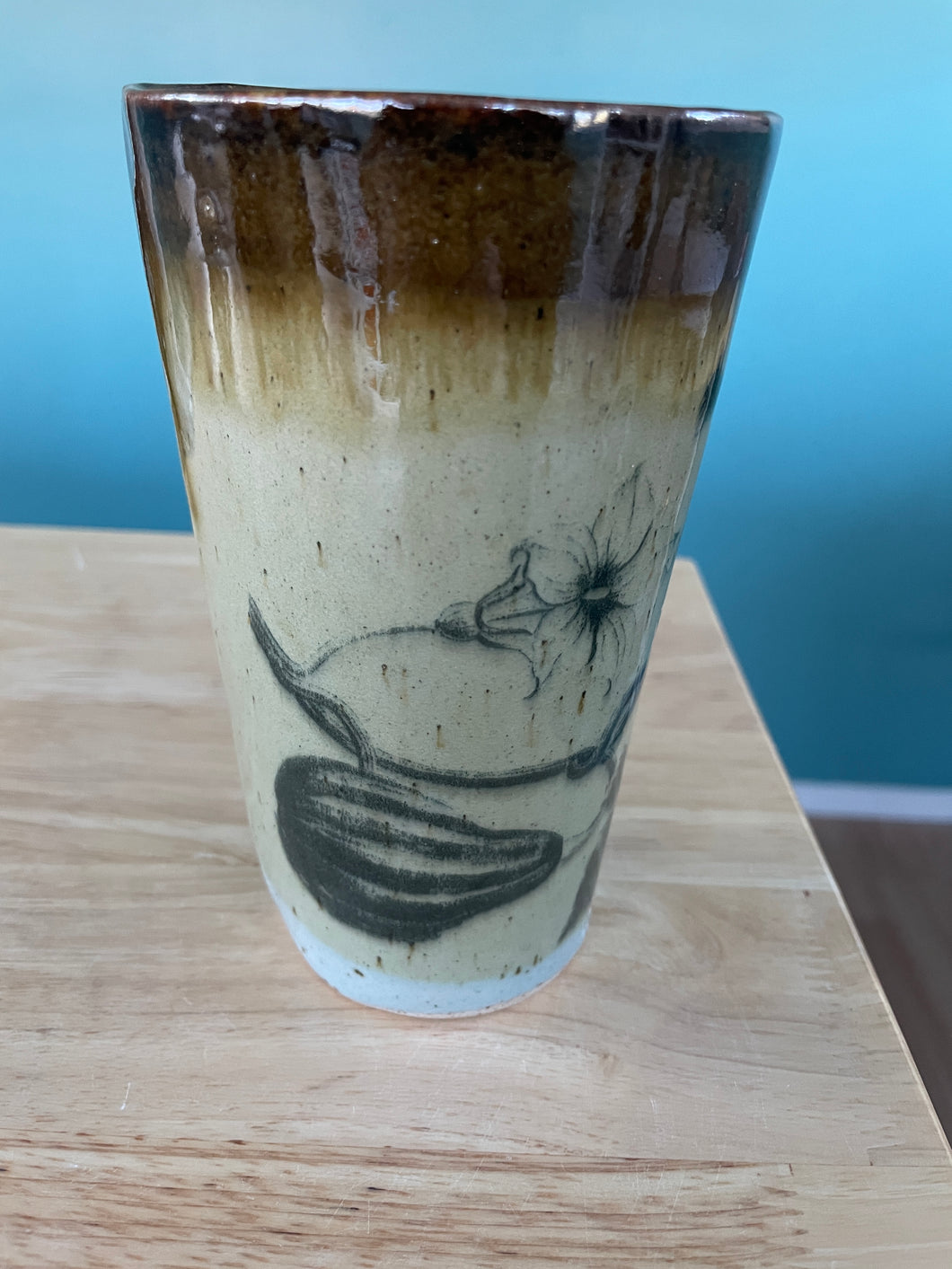Squash and Bumblebee Tall Cup